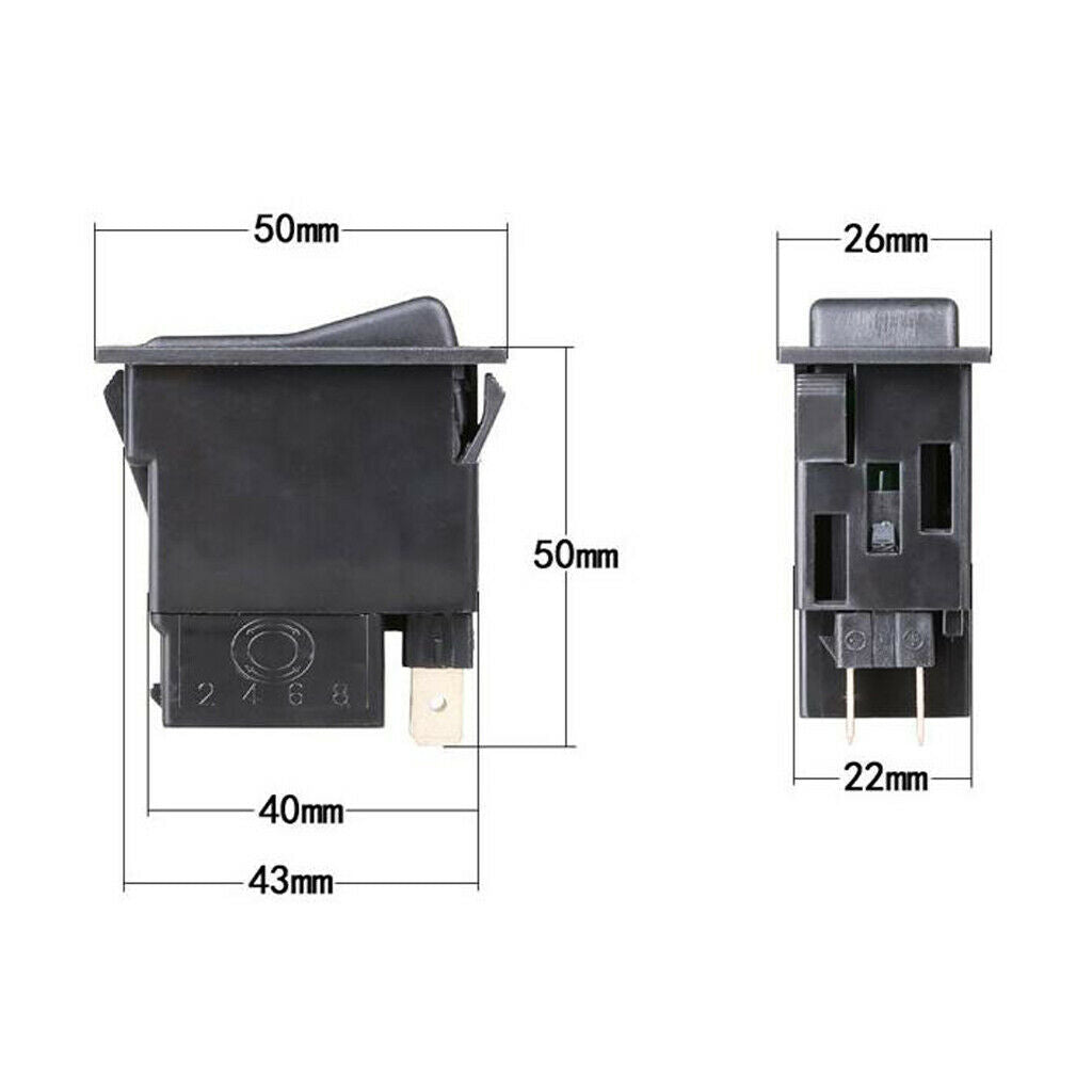 2x 12V-24V Universal Rocker 6Pin SPST ON OFF Switch Window Control