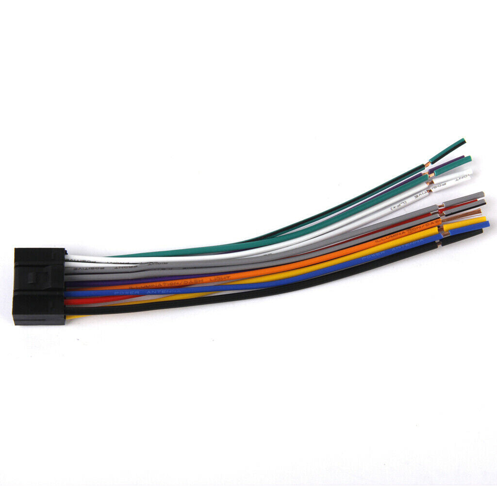 Car 16-pin Connector CD Player Wire Harness Audio Plug Cable for Kenwood