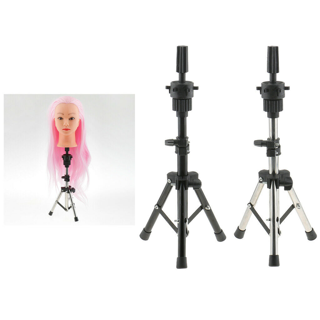 Metal Tripod Stand - Wig Head Stand Holder for Cosmetology Hairdressing Training