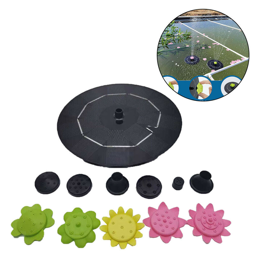 Mini 5V/3W Solar Fountain Pump Water Cycling for Pond Fountain BirdBath