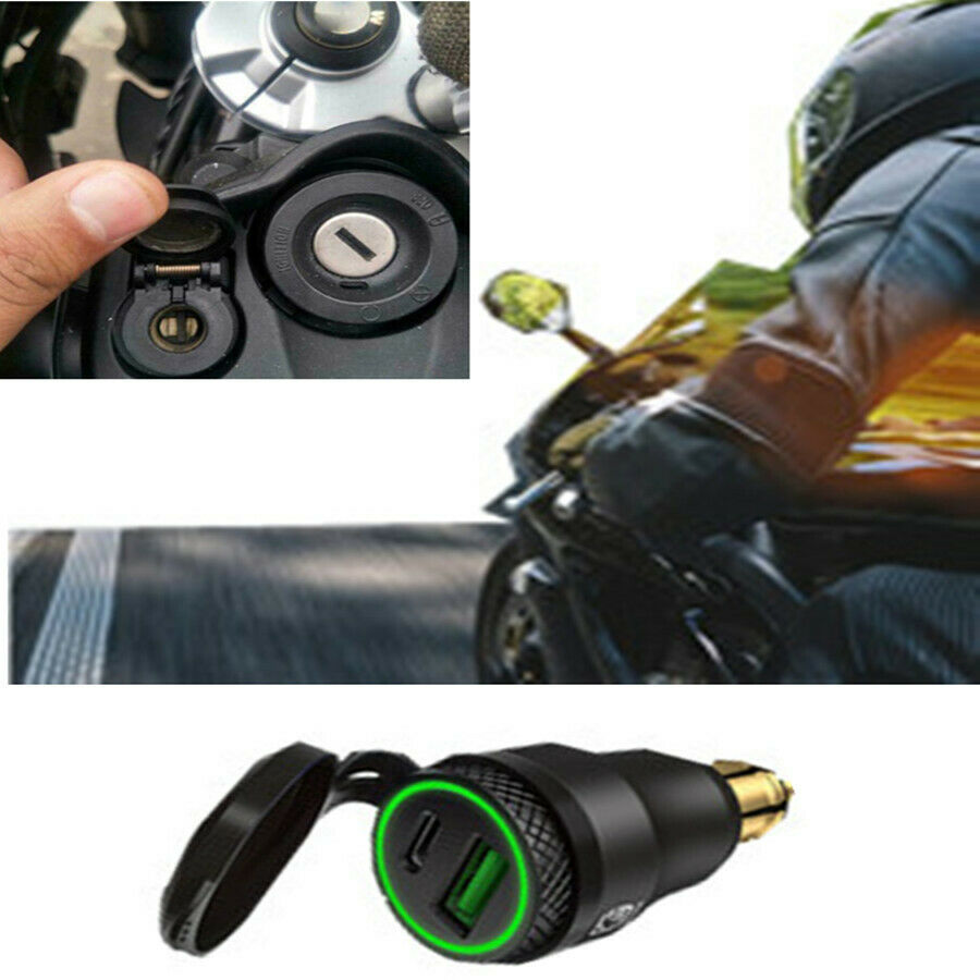 For BMW QC3.0USB Type C PD Hella DIN Plug Socket Fast Charger Adapter Waterproof
