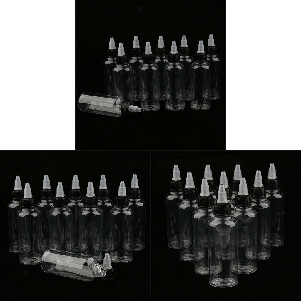 30Pcs 3.4oz Plastic Makeup Crafts Dispensing Bottles for Crafts Oil Glue