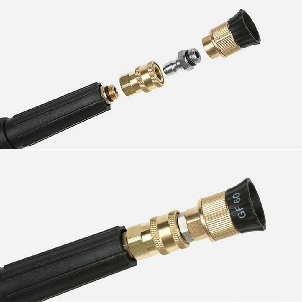 2 X Brass Pressure Washer Hose Connector Tools M22 X 1.5mm Male & Female Set
