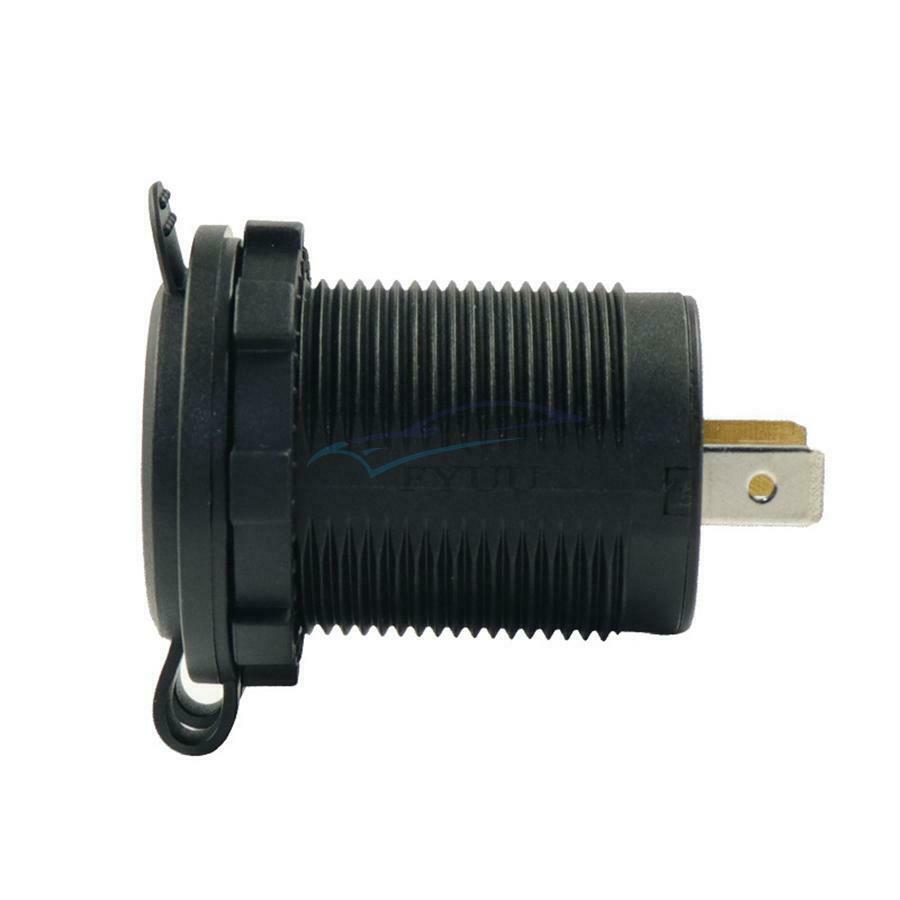 Motorcycle Blue LED Cigarette Lighter Power Plug with Relay 12V 22A For Kawasaki