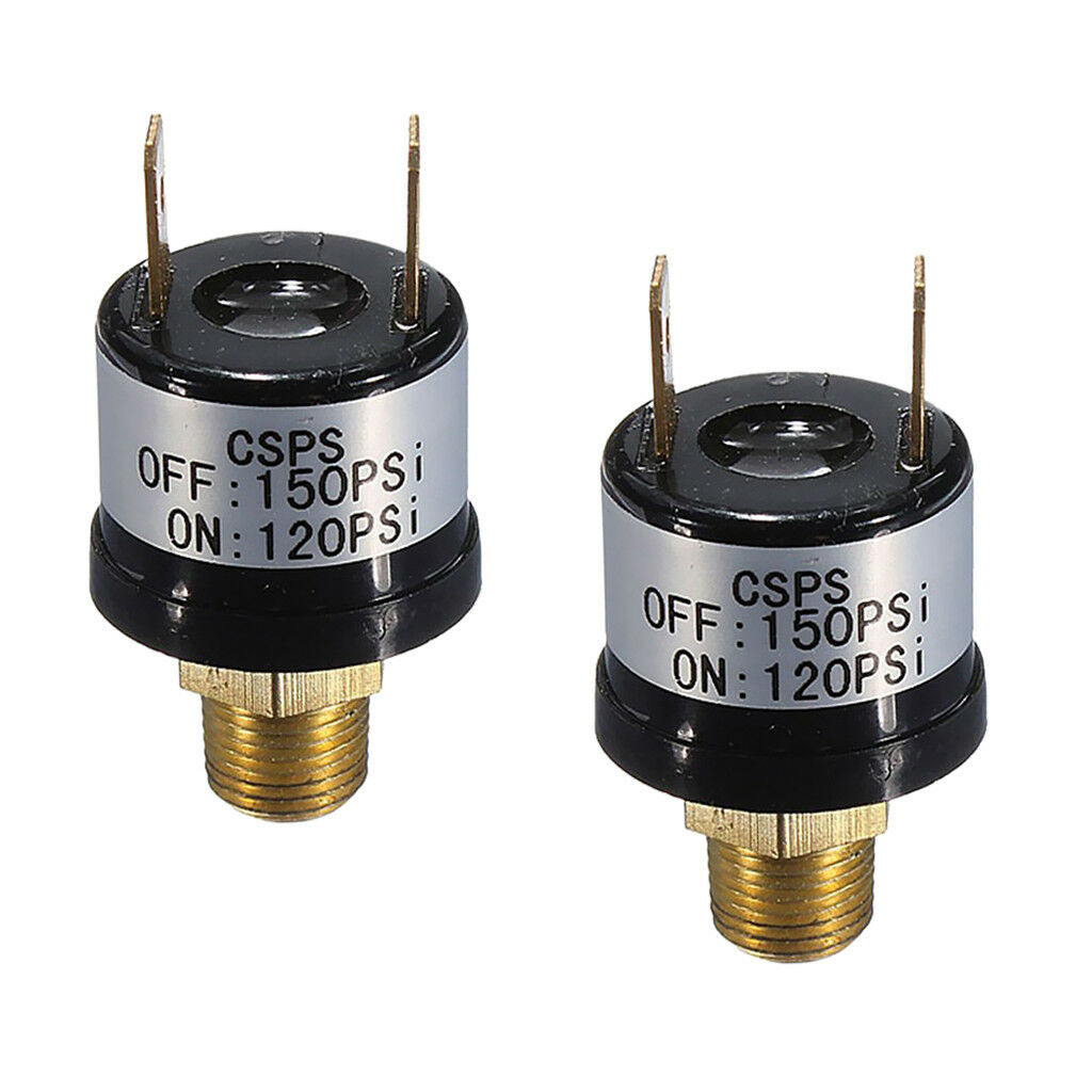 2Pcs Horn Compressor Air Pressure Control Switch Valve 120-150 PSI On/Off