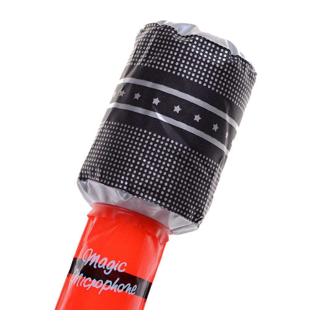 Fancy dress party Inflatable Microphone Blow Up Music Singing Rock Star To.l8