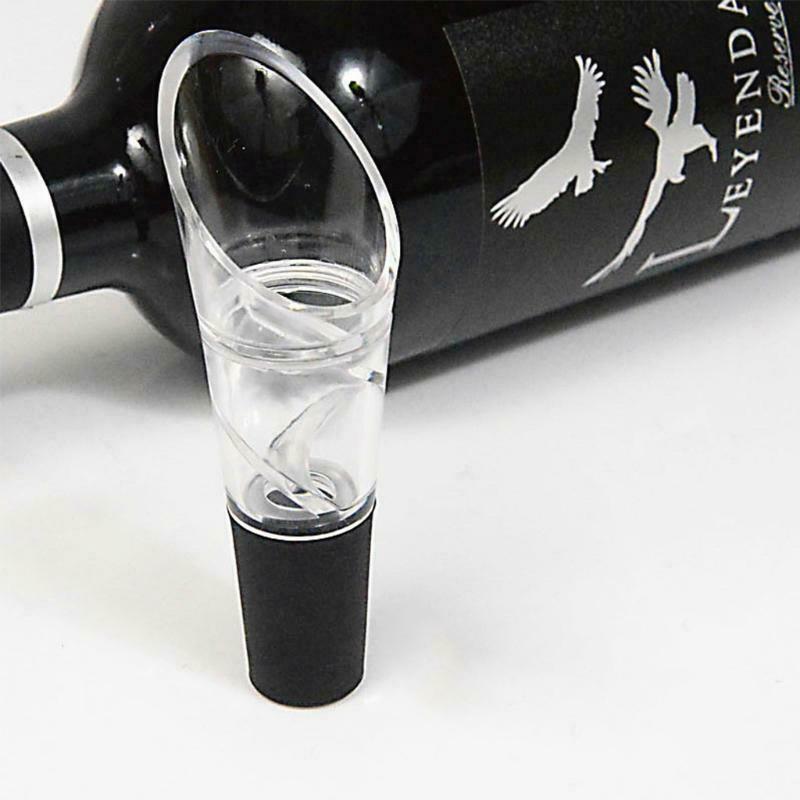 1Pc Cross Flowing Wine Aerating Pourer Spout Decanter Aerator Quick Pouring