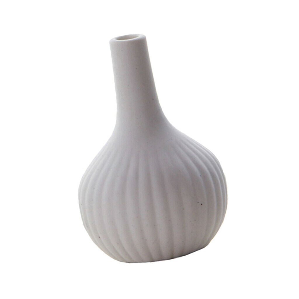 White Ceramic Flower Vase Home Decor Cabinet Coffee Table Decor, Long Neck