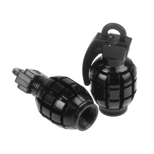 1 Pair  Shape Car Motorcycle Bike Bicycle Tyre Valve Dust Cap Cover Black