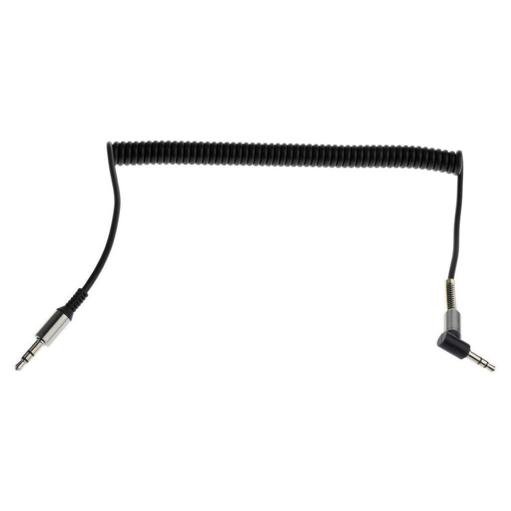 3Pieces Universal Spring Coiled 3.5mm Aux Cable Mic Stereo Audio Auxiliary Cord
