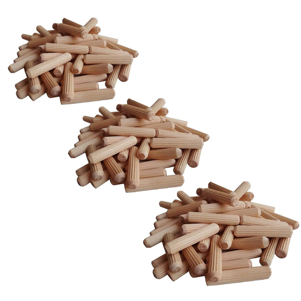 300x Wooden Dowel Rods Untreated Hardwood Rod for Woodworking