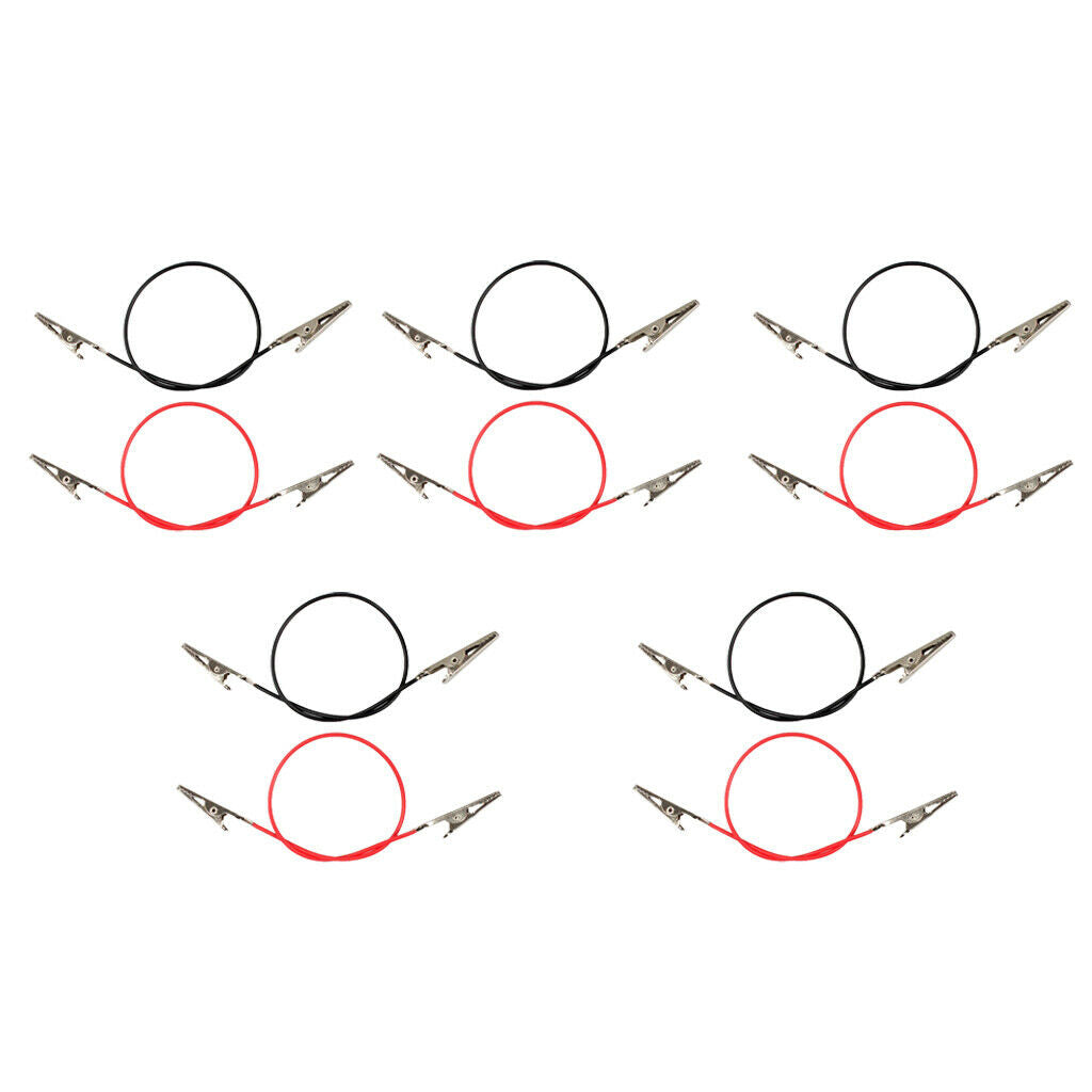 10pcs Alligator Clips Electrical DIY Test Leads Alligator Double-ended Clips