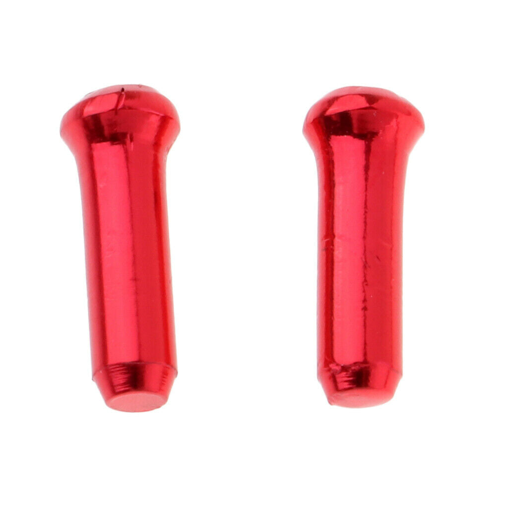500Pcs Bike Brake Cable End Tips Gear Inner Cable   Crimp Accessory Red