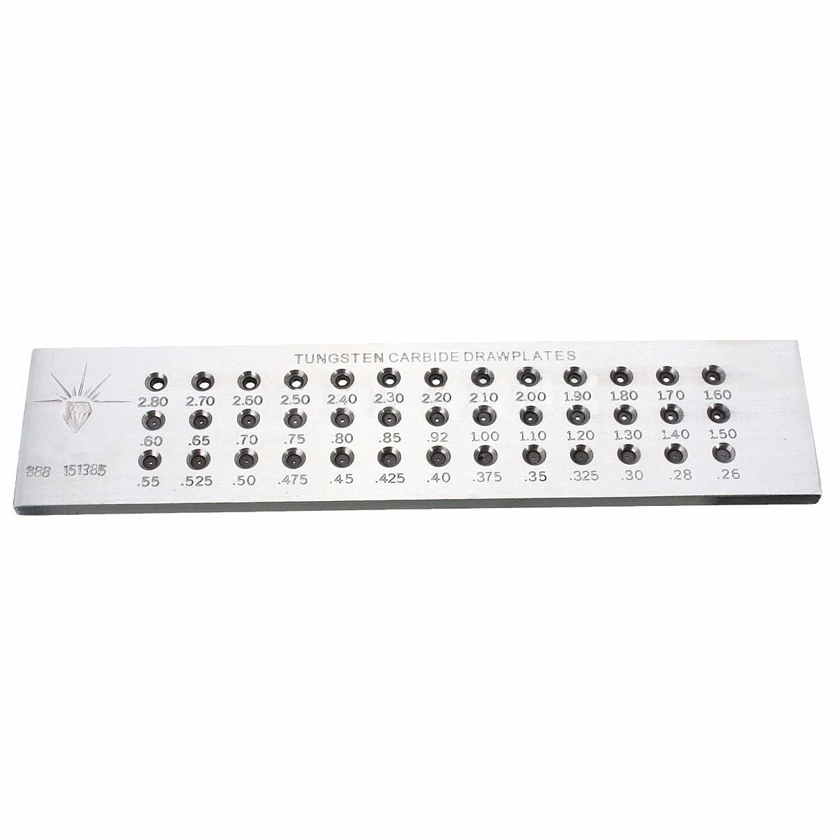 39 Holes Tungsten Carbide Wire Drawplate for Jewelry Making Round 0.26-2.80mm