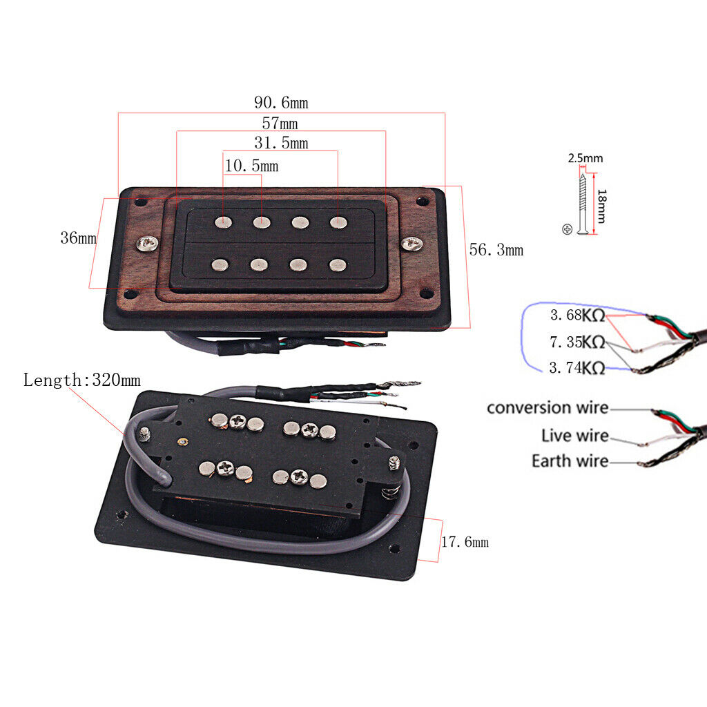 Alnico 5 humbuckers for 4-string cigar box guitar