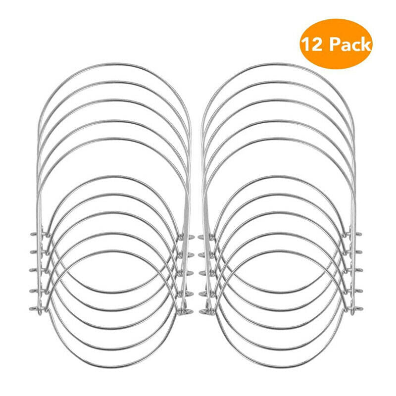 12pcs General Jar Lid Hanger Stainless Steel Wire Handles Compatible 70mm MoBDA