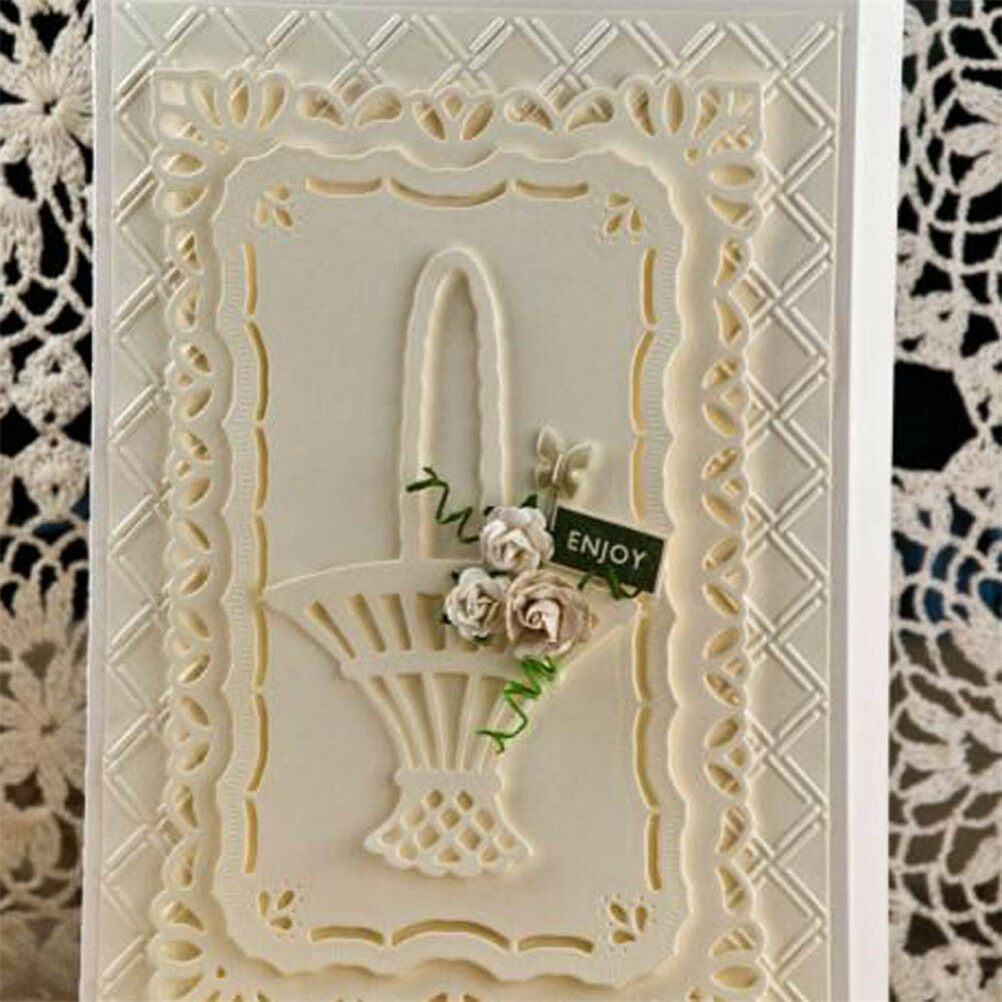 flower basket metal cutting dies stencil scrapbook album paper embossing .l8
