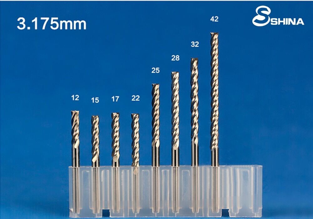 5x 4 Flute Hi-Q CNC Router Bits End Mill Spiral Cutter Tungsten Tool 3.175*22