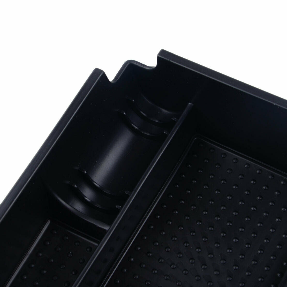 ABS Secondary Armrest Console Storage Box Fit for Hyundai IX35 Tucson Black as