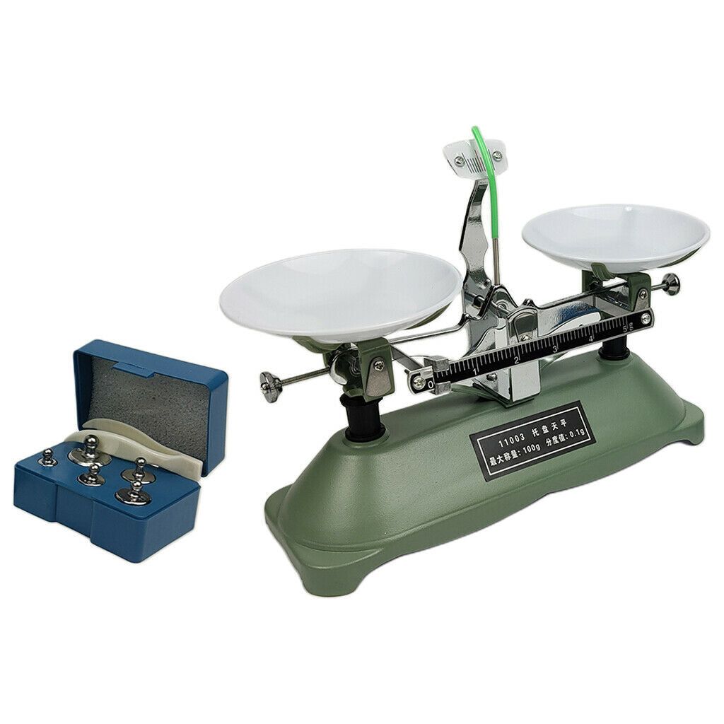 1pc 100g Table Balance Scale Class Teaching Lab Supplies 1/10g w/ Tray