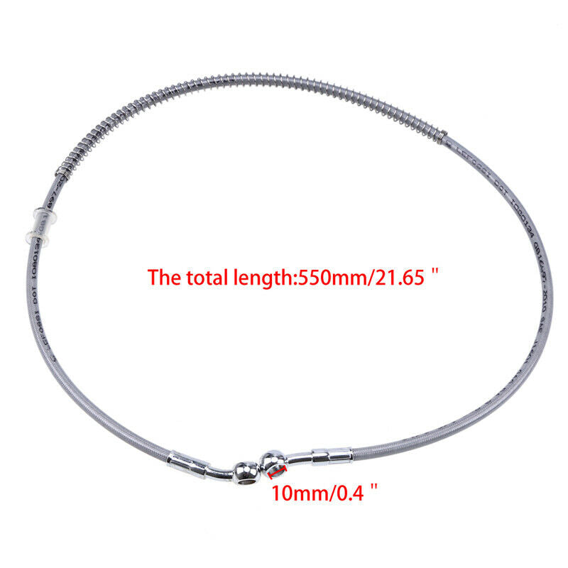 55cm Braided Steel Brake Clutch Oil Hose Line Pipe Tube Universal Fit Motorcycle