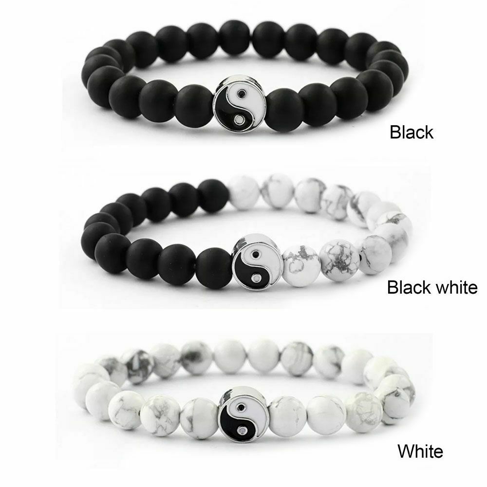 Accessories Jewelry Bracelet Braided Hand Rope Yin Yang Charm Pendant Wristband