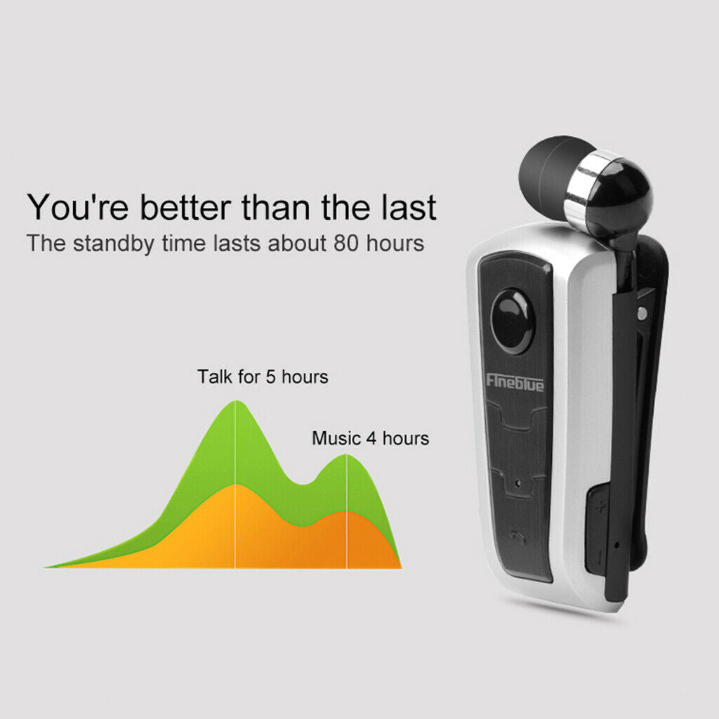 2 X  in Ear Bluetooth Headset Headphones Collar Clip Business Headphones