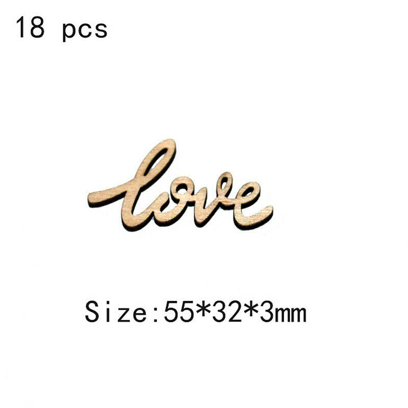 18pcs 55mm Rustic Wooden Love Letters Shabby Chic Craft Scrapbook Decorat.l8