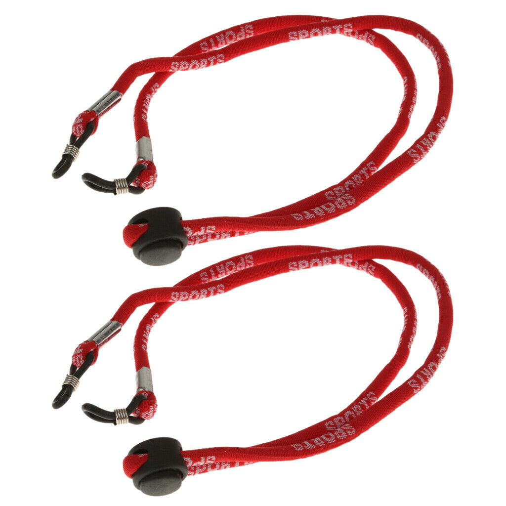 2 Pieces Adjustable Glasses Eyewear Holder Strap Sunglasses Neck Lanyard Rope
