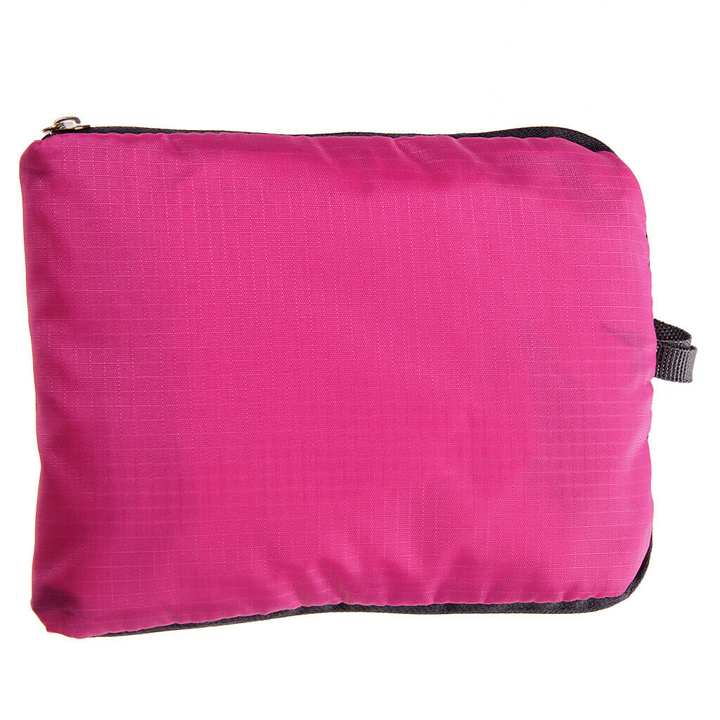 2x Traveling Foldable Storage Handbag Luggage Shoulder Bag Pouch Tote Rose Red