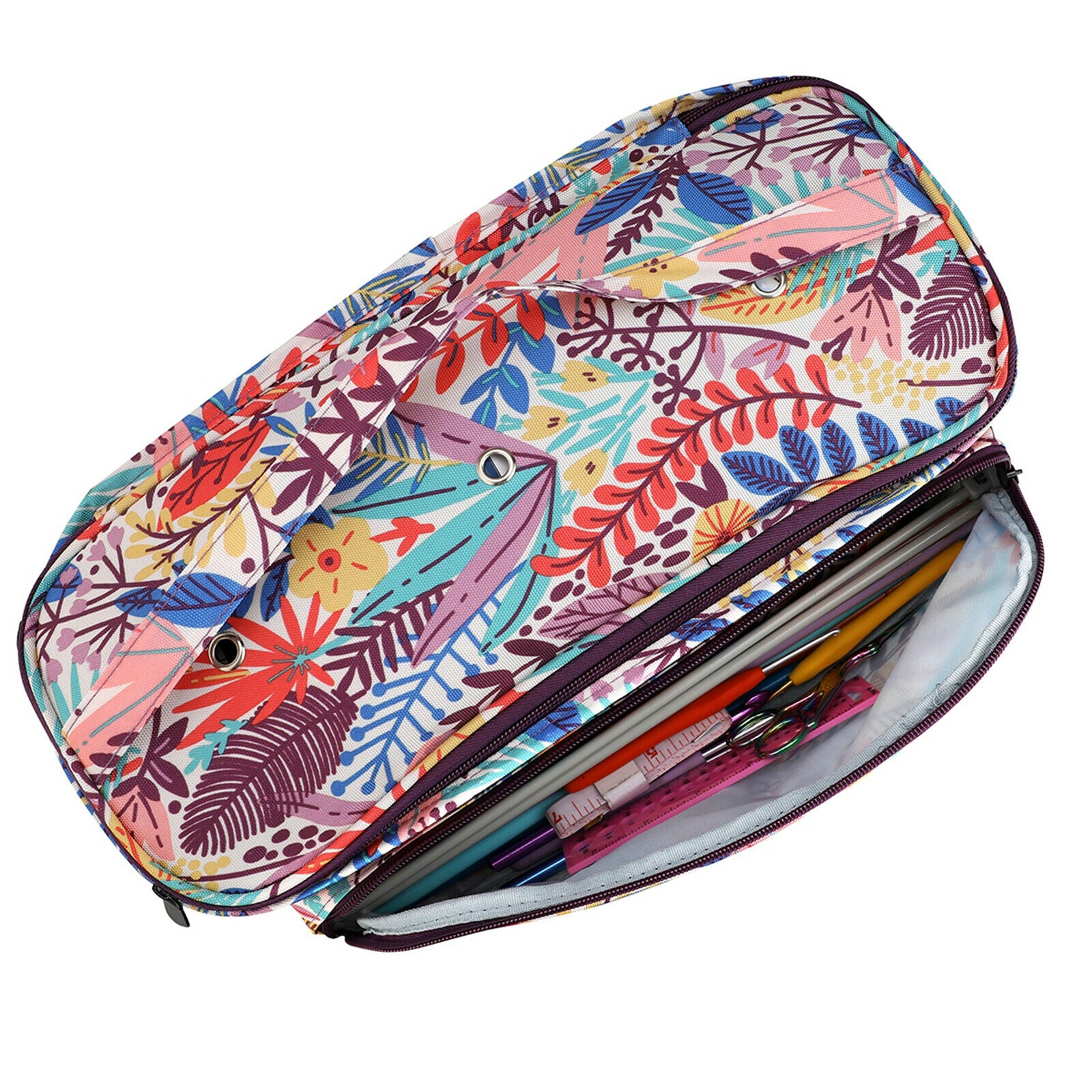 Yarn Storage Knitting Wool Bag Crochet Needles Tote Organizer Sewing Tool Holder