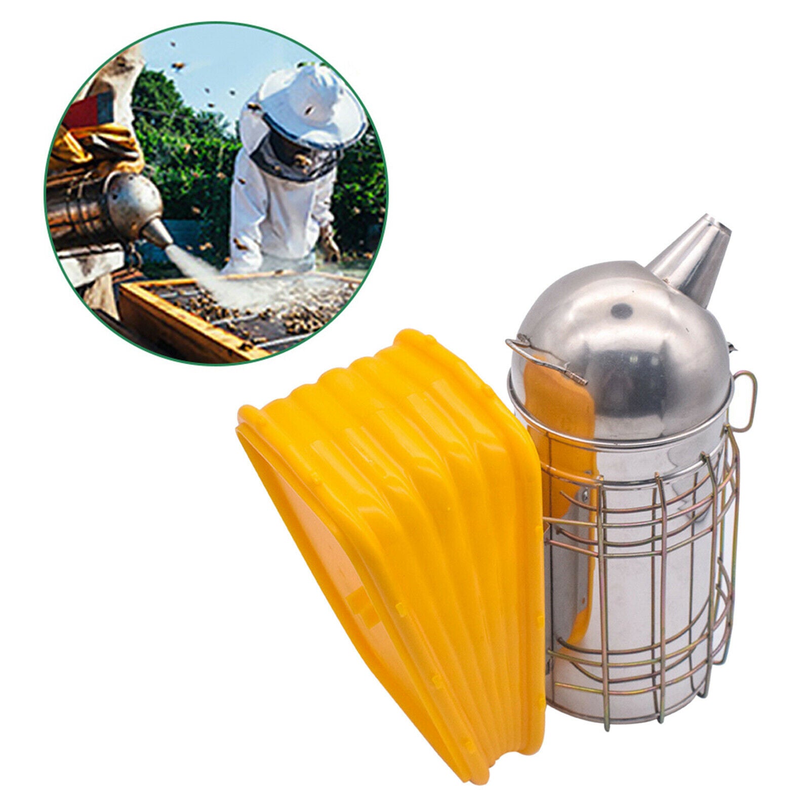 Bee Hive Smoker Apiculture Equipment Beekeeping Tool with Heat Shield Heavy Duty