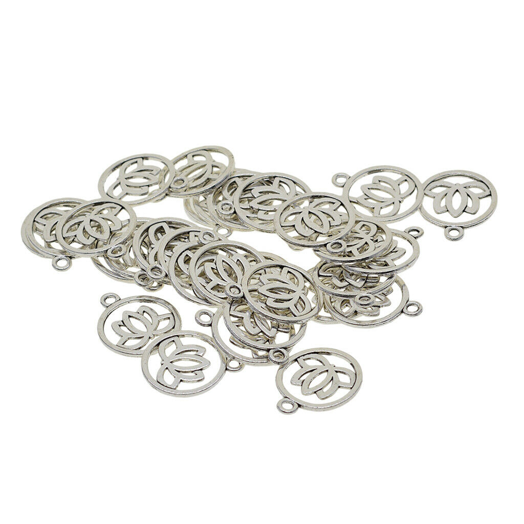 30 Pcs Tibetan Crafts Charms Flower Pendants For Necklace