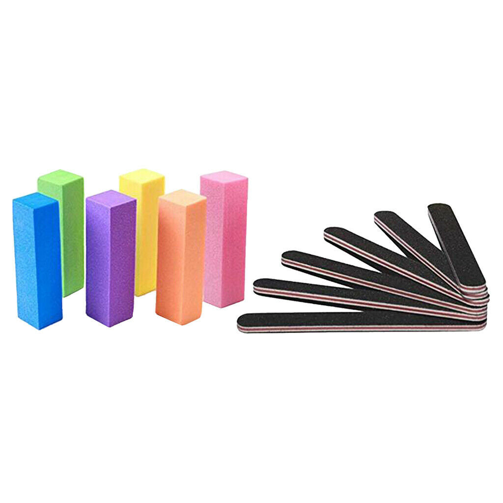 12pc Professional Nail Files Manicure Nail Pad Blocks