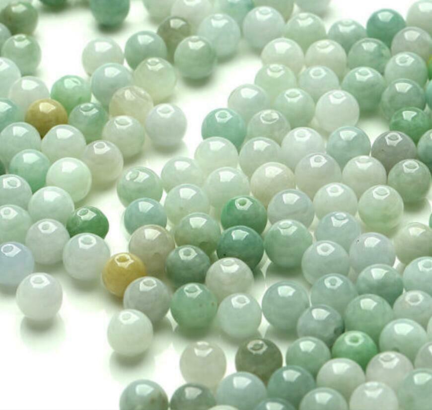 Wholesale 50PCS 8mm 100% Natural A grade Jade Jadeite Round Loose Beads