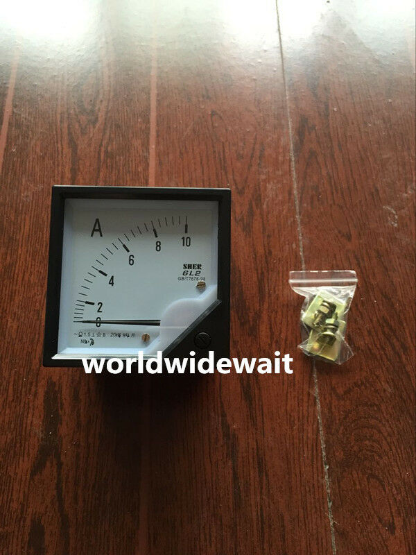 Fine Tuning Dial Panel Square Analog Ampere Meter AC 0-10A Ammeter 6L2