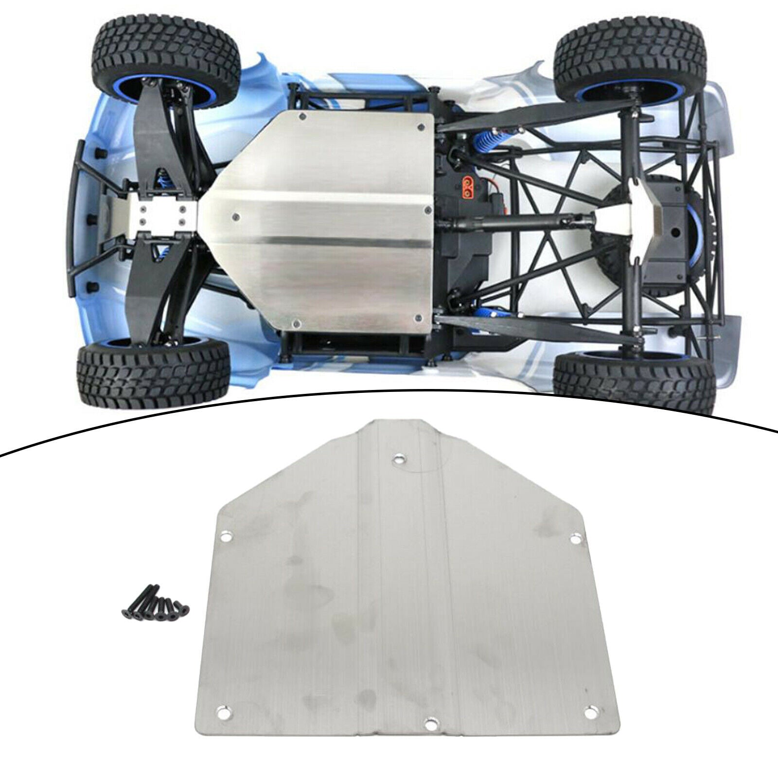 1/10 Scale RC Steel Chassis Armor for LOSI BAJA REY V2 Crawler Buggy Upgrade
