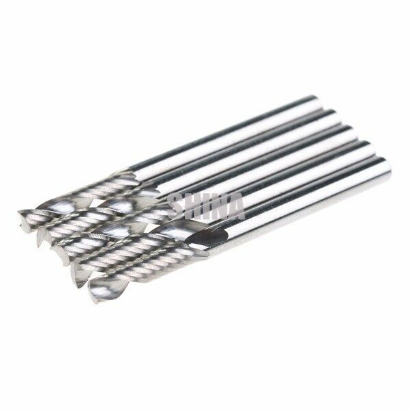 10x 1/8" Carbide Hi-Quality CNC Router Bits Single One Flute Tool 3.175 x 22mm