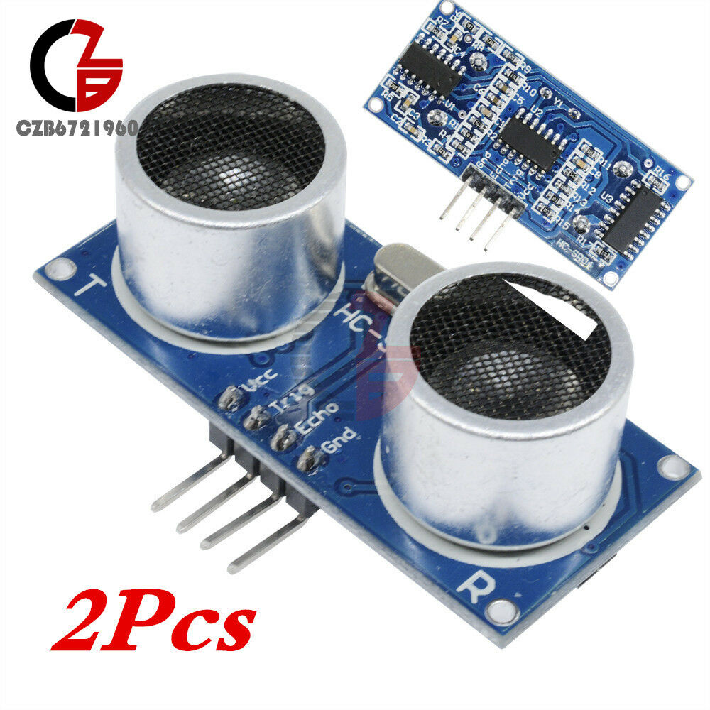 2Pcs Ultrasonic Module HC-SR04 Distance Measuring Transducer Sensor for Arduino