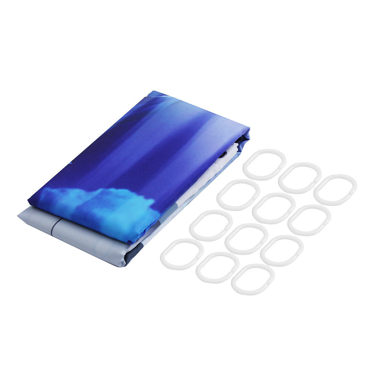 Dolphin Deep Sea Underwater Waterproof Polyester Shower Curtain Hooks 71''x71"
