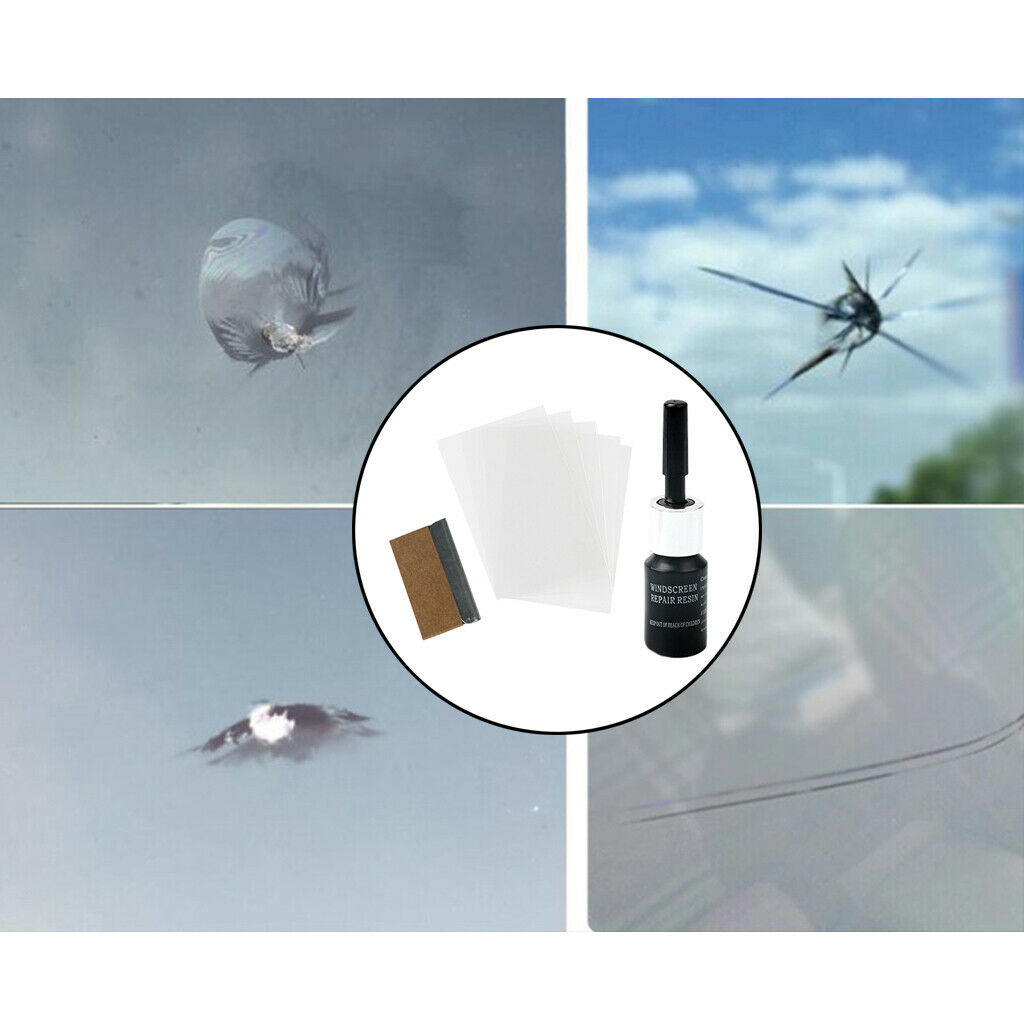 4x Auto Glass Nano Repair Tool Car Window Glass Cracks Chips Repair  Kit