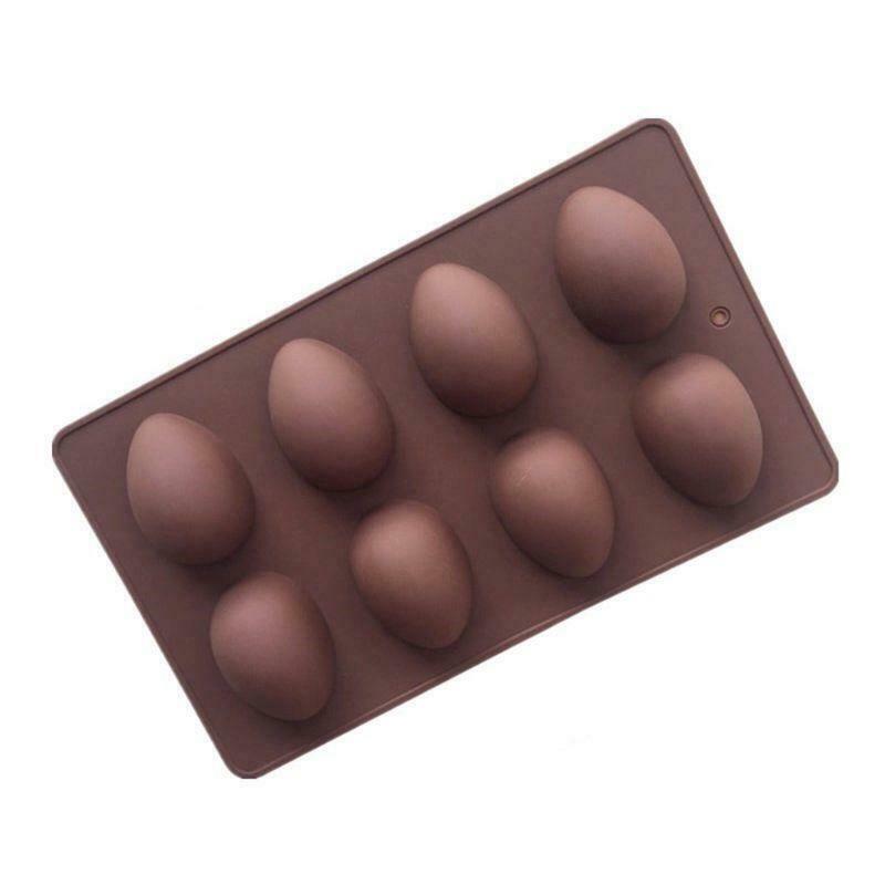 8 Easter Egg Shape Cake Soap Mold Silicone Mould Chocolate Decoration Baking