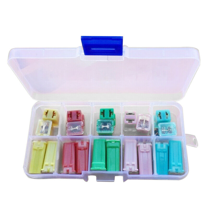 20 Pcs Plastic Boxed Mini Square Fuse 20A 30A 40A 50A 60A AMP Automotive Fuse