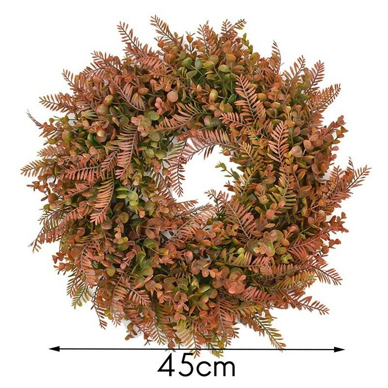 Artificial Eucalyptus Door Wreath for Front Door Indoor Window Wall Wedding J9Q2