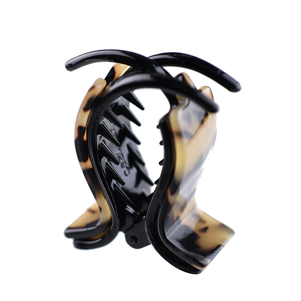 Women Leopard Barrette Barrettes Leopard Acetate Headwear Light Brown