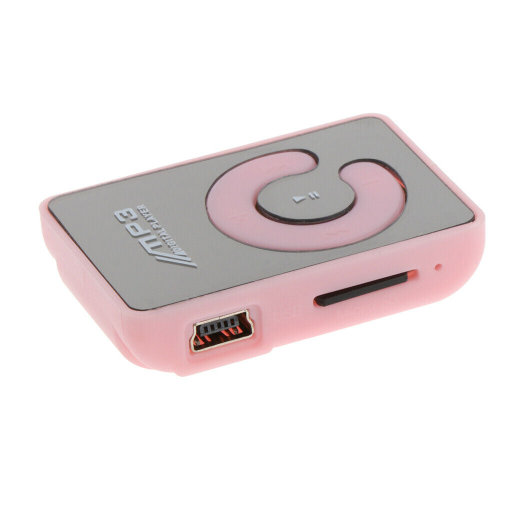 16G Portable USB HIFI MP3 Player Music Support Micro SD TF Card Sports Pink