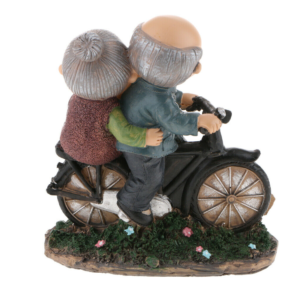 Old Couple Ornament Old Man Granny Home Decoration 08 Bicycle Couple
