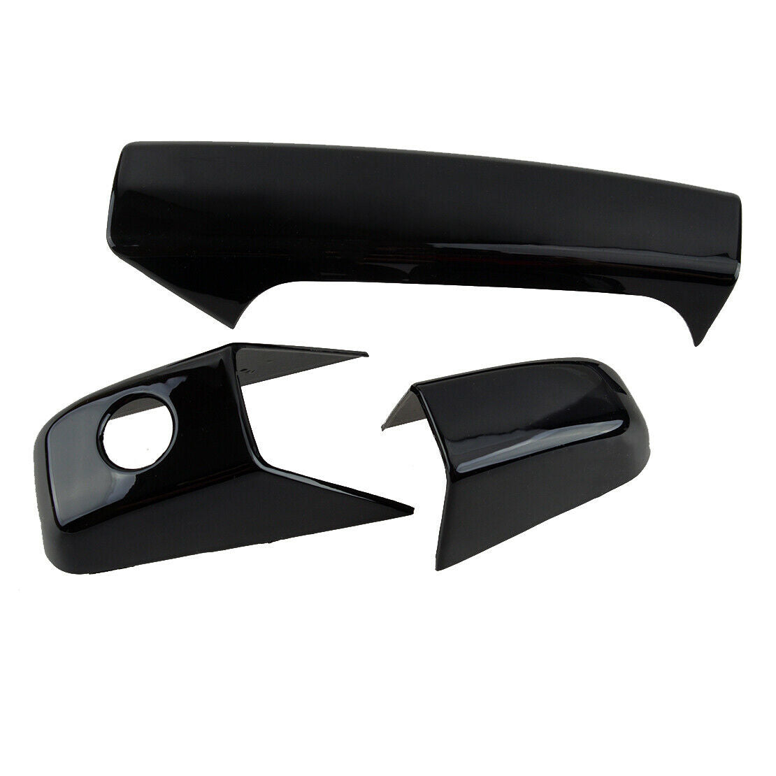 1Set Gloss Black Door Handle Cover Trim Fit For GMC Sierra Yukon Tahoe 2007-2013