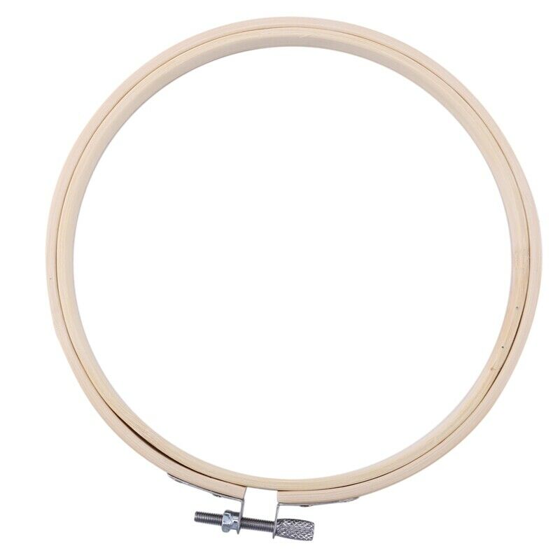 1X(12 Pieces 6 Inch Wooden Embroidery Hoops Bulk Wholesale Bamboo Circle Cro9D9)