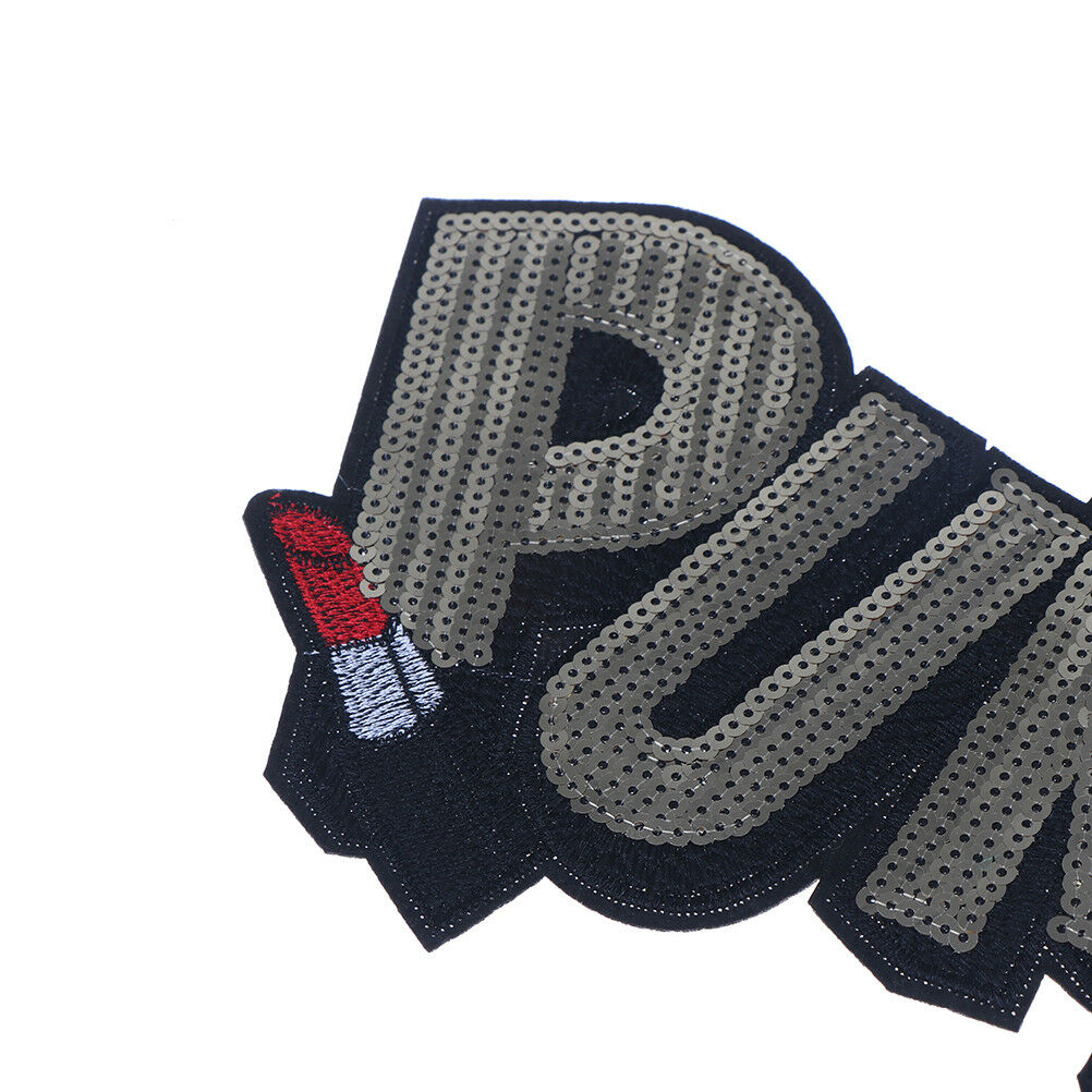 Clothes coat punk sequins patch DIY clothing stickers sew on embroidered .l8